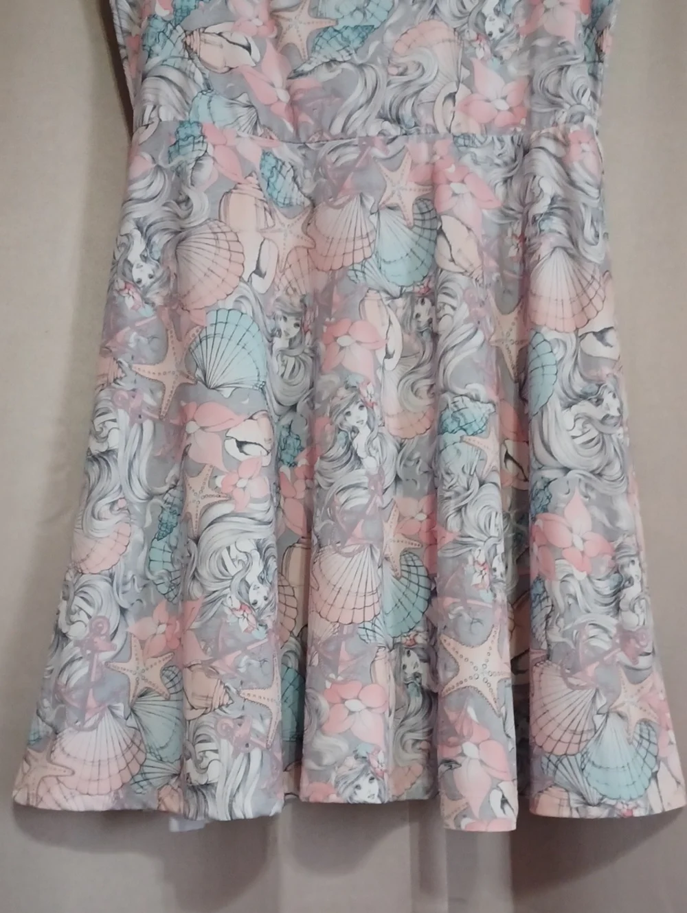 Disney Hot Topic The Little Mermaid Ariel Pastel Skater Dress Size Large - Picture 7 of 13